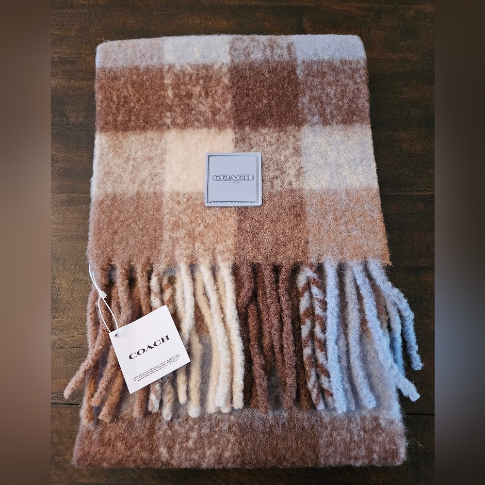Coach Plaid Scarf
